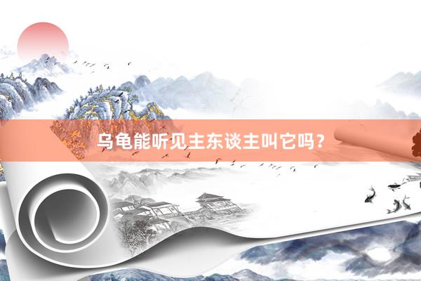 乌龟能听见主东谈主叫它吗？